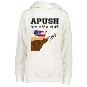 Apush Me Off A Cliff 2024 Ap Exam For Students Funny Trendy Womens Funnel Neck Pullover Hood