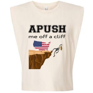 Apush Me Off A Cliff 2024 Ap Exam For Students Funny Trendy Garment-Dyed Women's Muscle Tee