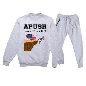 Apush Me Off A Cliff 2024 Ap Exam For Students Funny Trendy Premium Crewneck Sweatsuit Set