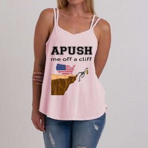 Apush Me Off A Cliff 2024 Ap Exam For Students Funny Trendy Women's Strappy Tank