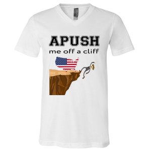 Apush Me Off A Cliff 2024 Ap Exam For Students Funny Trendy V-Neck T-Shirt