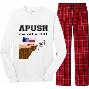 Apush Me Off A Cliff 2024 Ap Exam For Students Funny Trendy Long Sleeve Pajama Set