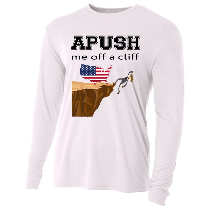 Apush Me Off A Cliff 2024 Ap Exam For Students Funny Trendy Cooling Performance Long Sleeve Crew