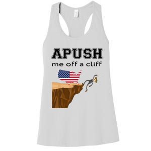 Apush Me Off A Cliff 2024 Ap Exam For Students Funny Trendy Women's Racerback Tank