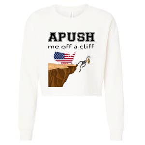 Apush Me Off A Cliff 2024 Ap Exam For Students Funny Trendy Cropped Pullover Crew