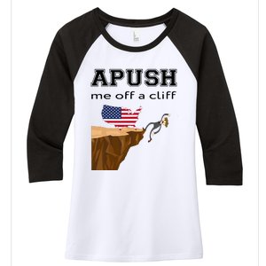 Apush Me Off A Cliff 2024 Ap Exam For Students Funny Trendy Women's Tri-Blend 3/4-Sleeve Raglan Shirt