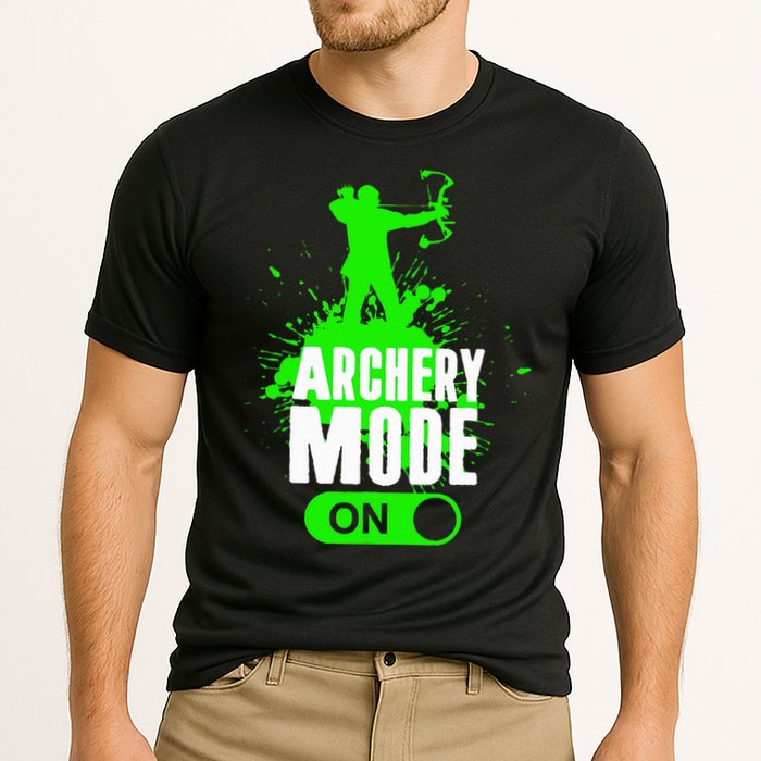 Archery Mode On Cool Hunting Bow Arrow Archer Cooling Performance Crew T-Shirt