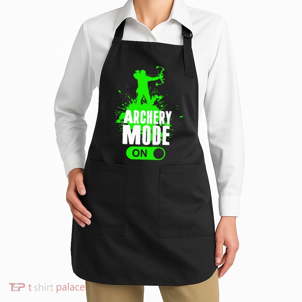 Archery Mode On Cool Hunting Bow Arrow Archer Apron
