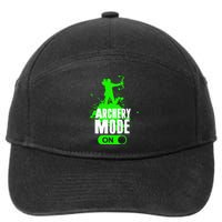 Archery Mode On Cool Hunting Bow Arrow Archer 7-Panel Snapback Hat