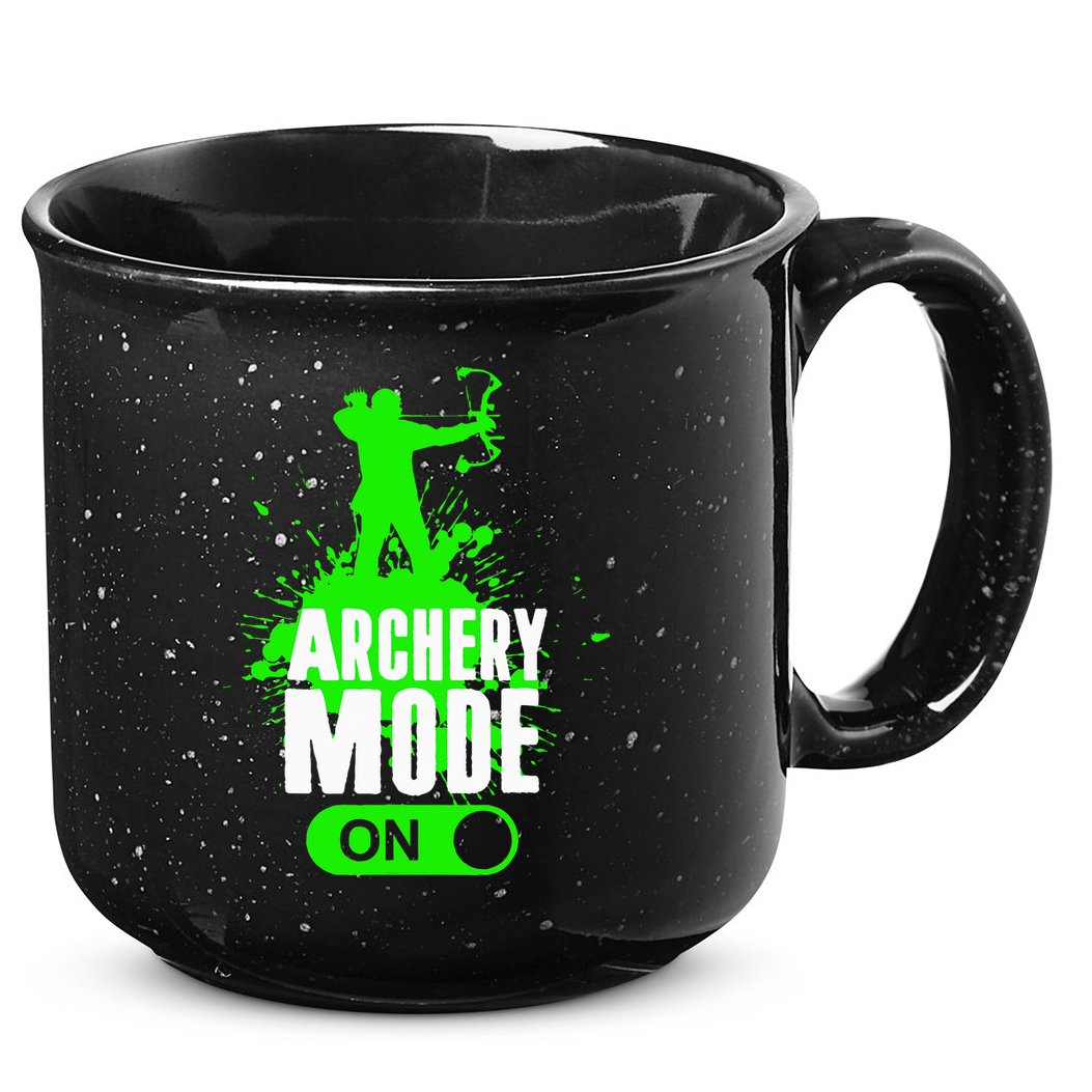 Archery Mode On Cool Hunting Bow Arrow Archer 15oz Campfire Ceramic Mug