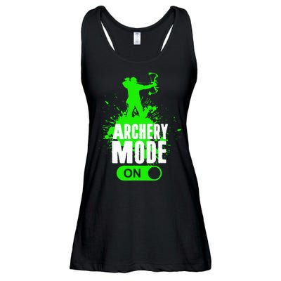 Archery Mode On Cool Hunting Bow Arrow Archer Ladies Essential Flowy Tank