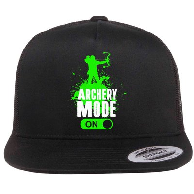 Archery Mode On Cool Hunting Bow Arrow Archer Flatbill Hat