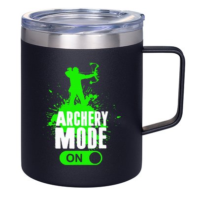 Archery Mode On Cool Hunting Bow Arrow Archer 12oz Stainless Steel Coffee Mug