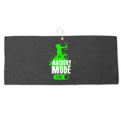 Archery Mode On Cool Hunting Bow Arrow Archer Large Microfiber Waffle Golf Towel