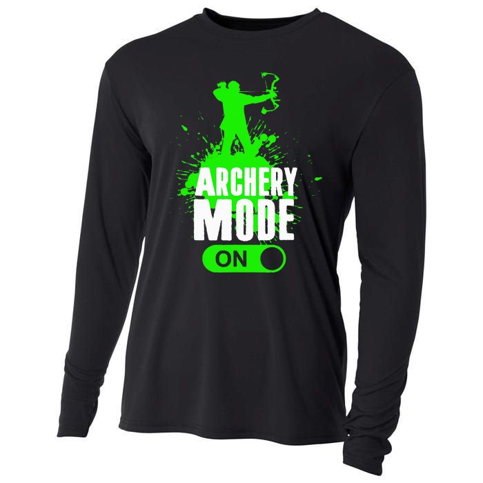 Archery Mode On Cool Hunting Bow Arrow Archer Cooling Performance Long Sleeve Crew