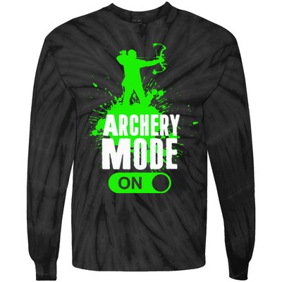 Archery Mode On Cool Hunting Bow Arrow Archer Tie-Dye Long Sleeve Shirt