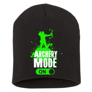 Archery Mode On Cool Hunting Bow Arrow Archer Short Acrylic Beanie