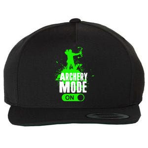 Archery Mode On Cool Hunting Bow Arrow Archer Wool Snapback Cap