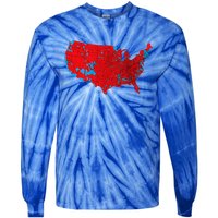 Accurate Map Of 2024 Election Results Tie-Dye Long Sleeve Shirt