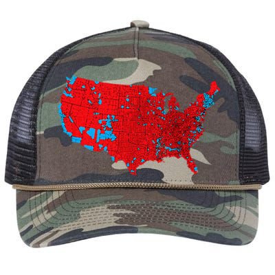 Accurate Map Of 2024 Election Results Retro Rope Trucker Hat Cap