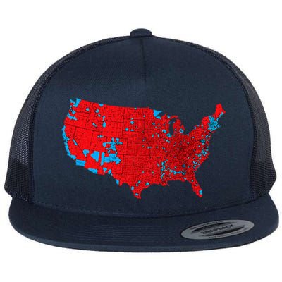 Accurate Map Of 2024 Election Results Flat Bill Trucker Hat