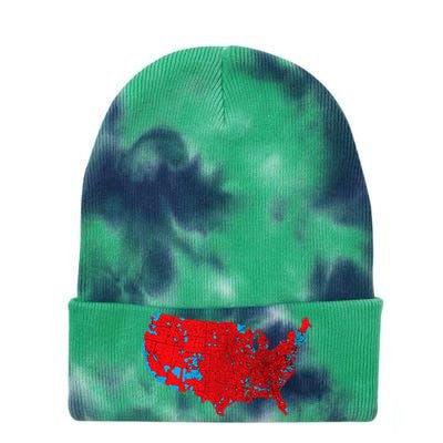 Accurate Map Of 2024 Election Results Tie Dye 12in Knit Beanie