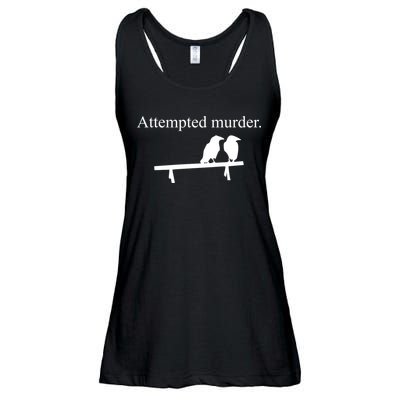 Attempted Murder Of Crows Funny Ladies Essential Flowy Tank