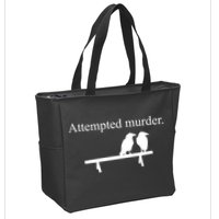 Attempted Murder Of Crows Funny Zip Tote Bag