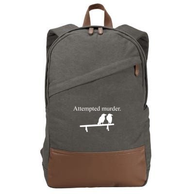 Attempted Murder Of Crows Funny Cotton Canvas Backpack