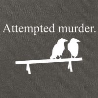 Attempted Murder Of Crows Funny Cotton Canvas Backpack