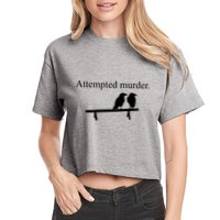Attempted Murder Of Crows Funny Crop Top