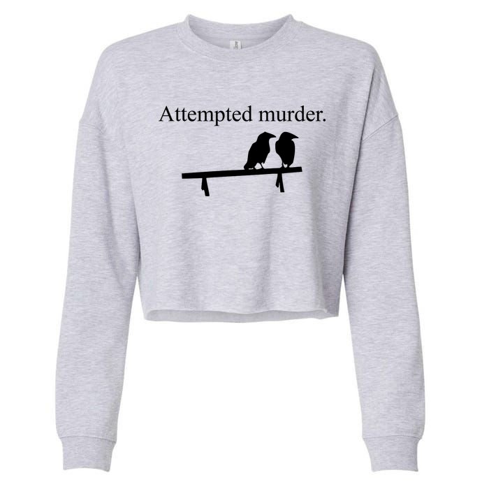 Attempted Murder Of Crows Funny Cropped Pullover Crew
