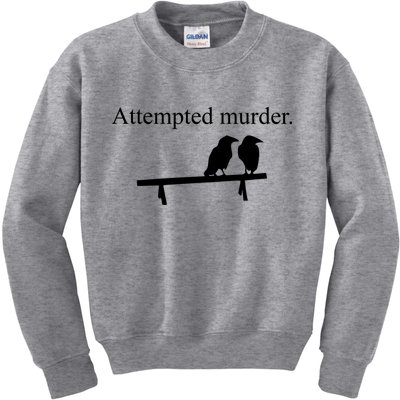 Attempted Murder Of Crows Funny Kids Sweatshirt