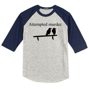 Attempted Murder Of Crows Funny Kids Colorblock Raglan Jersey