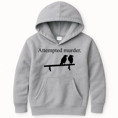 Attempted Murder Of Crows Funny Kids Hoodie