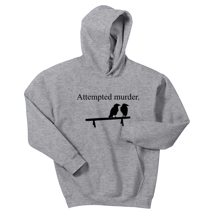 Attempted Murder Of Crows Funny Kids Hoodie