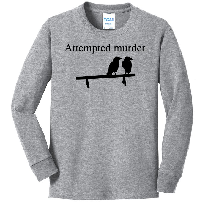 Attempted Murder Of Crows Funny Kids Long Sleeve Shirt