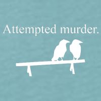 Attempted Murder Of Crows Funny Sueded Cloud Jersey T-Shirt
