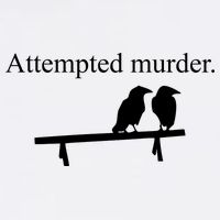 Attempted Murder Of Crows Funny Garment-Dyed Sweatshirt