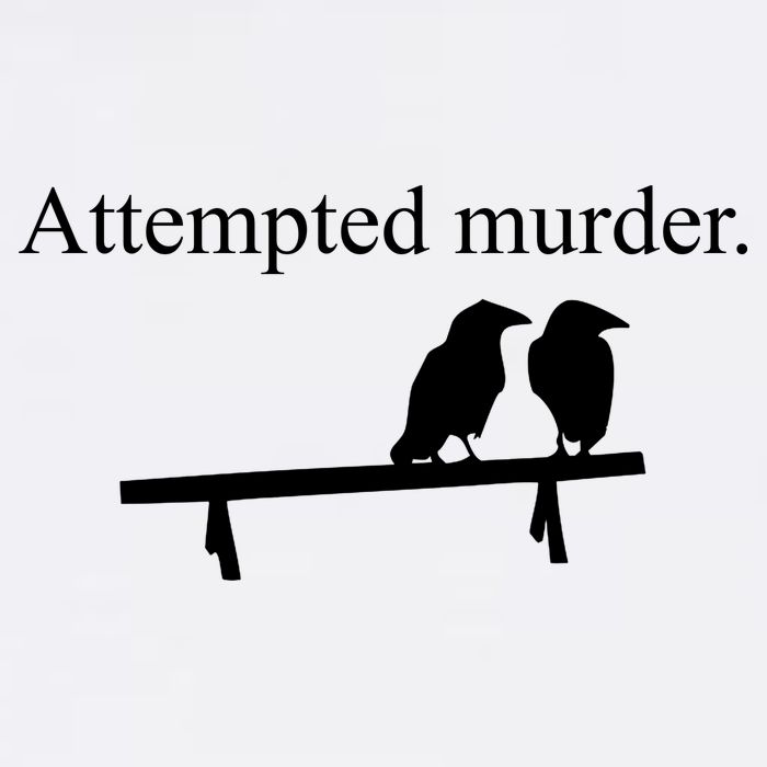Attempted Murder Of Crows Funny Garment-Dyed Sweatshirt