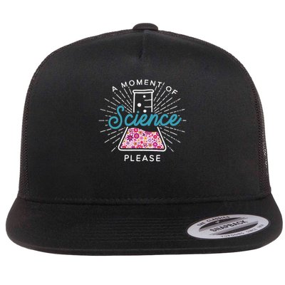 A Moment Of Science Please Scientist Science Teacher Gift Flatbill Hat