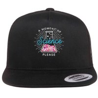 A Moment Of Science Please Scientist Science Teacher Gift Flat Bill Trucker Hat