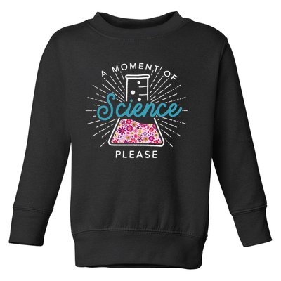 A Moment Of Science Please Scientist Science Teacher Gift Toddler Sweatshirt