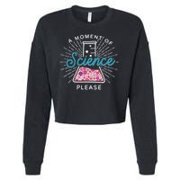 A Moment Of Science Please Scientist Science Teacher Gift Cropped Pullover Crew