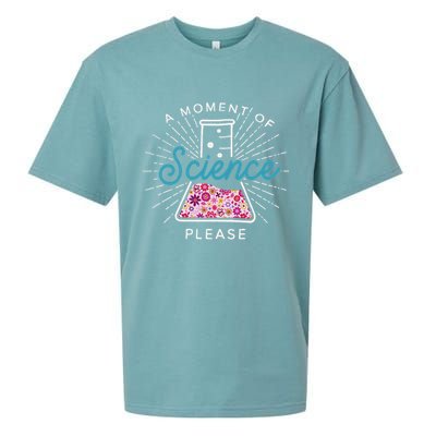 A Moment Of Science Please Scientist Science Teacher Gift Sueded Cloud Jersey T-Shirt