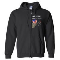 Apush Me Off A Cliff 2024 Ap Exam For Students Funny Trendy Full Zip Hoodie