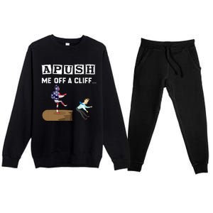 Apush Me Off A Cliff 2024 For Students Premium Crewneck Sweatsuit Set