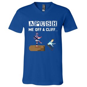 Apush Me Off A Cliff 2024 For Students V-Neck T-Shirt