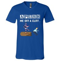 Apush Me Off A Cliff 2024 For Students V-Neck T-Shirt