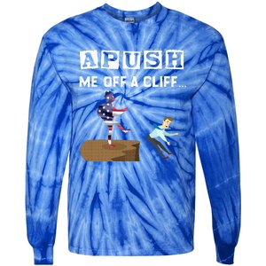 Apush Me Off A Cliff 2024 For Students Tie-Dye Long Sleeve Shirt